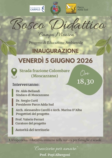 Inaugurazione del Bosco Didattico a Moscazzano