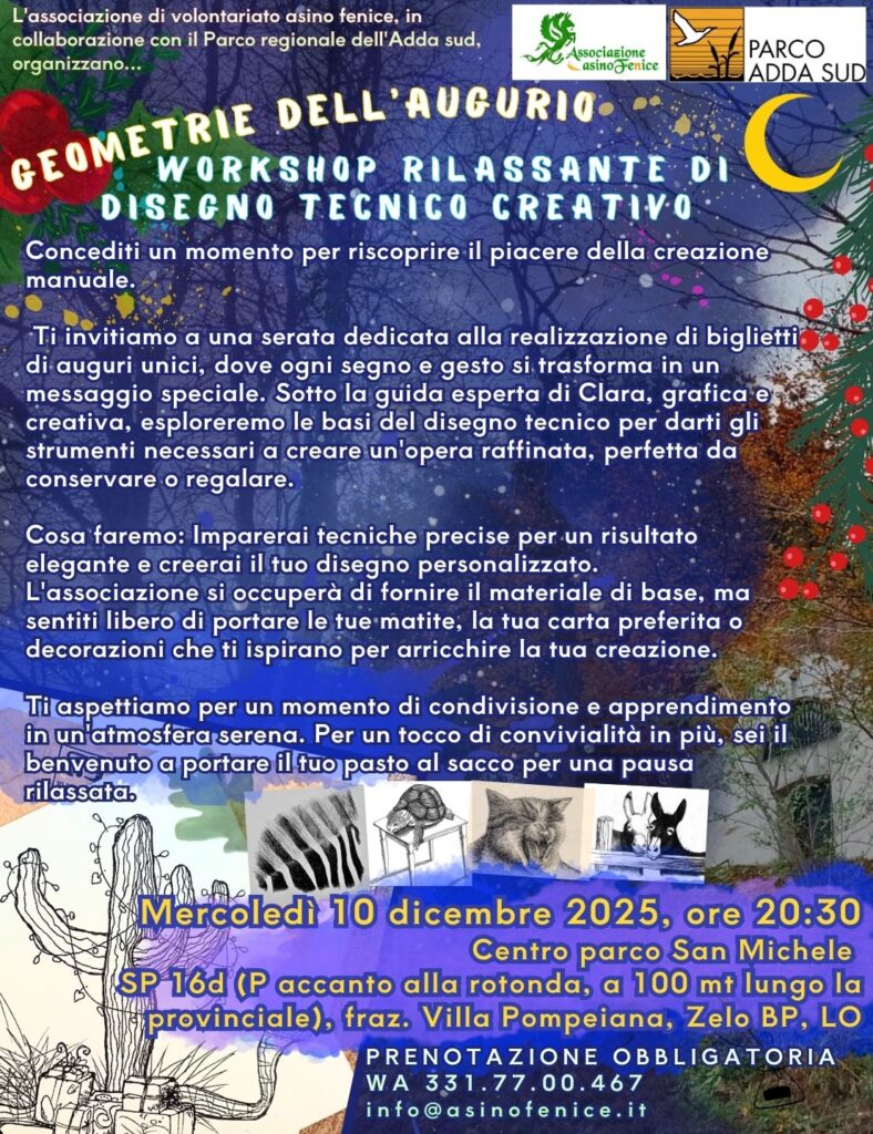 Workshop di disegno creativo: “Geometrie dell’Augurio”